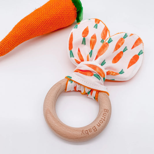 Bunny & Carrots Teething Ring